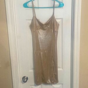 Gold forever21 bottom slip dress